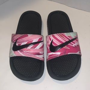nike floral slides